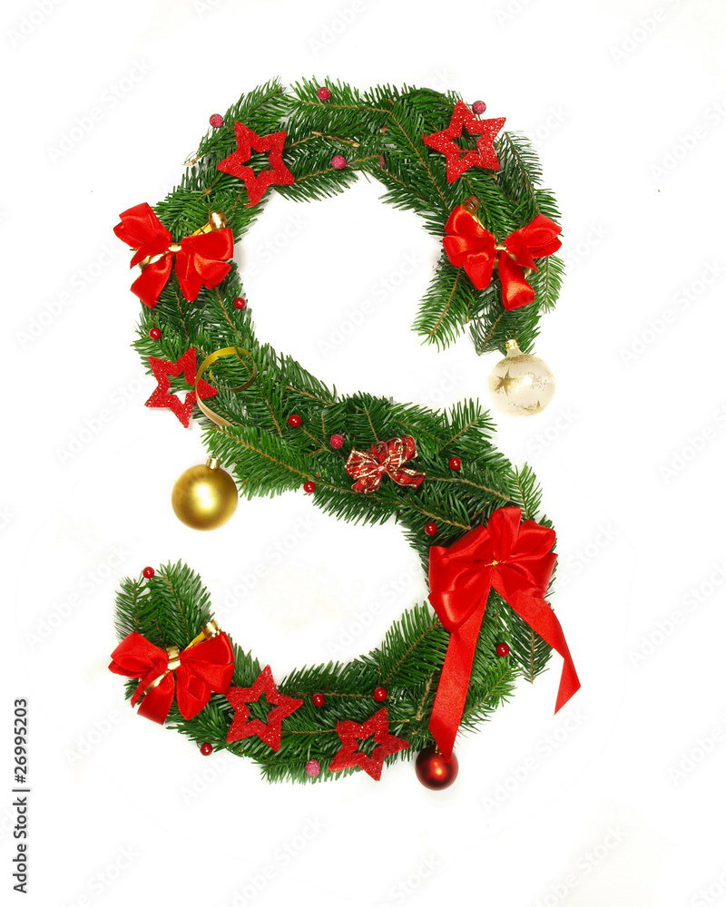 Christmas Alphabet Letter &amp;quot;S&amp;quot; Stock-Foto | Adobe Stock inside Christmas Alphabet Letter S