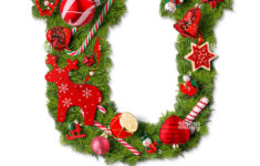 Christmas Alphabet Letter U Isolated On White Stock Photo - Alamy in Christmas Alphabet Letter U