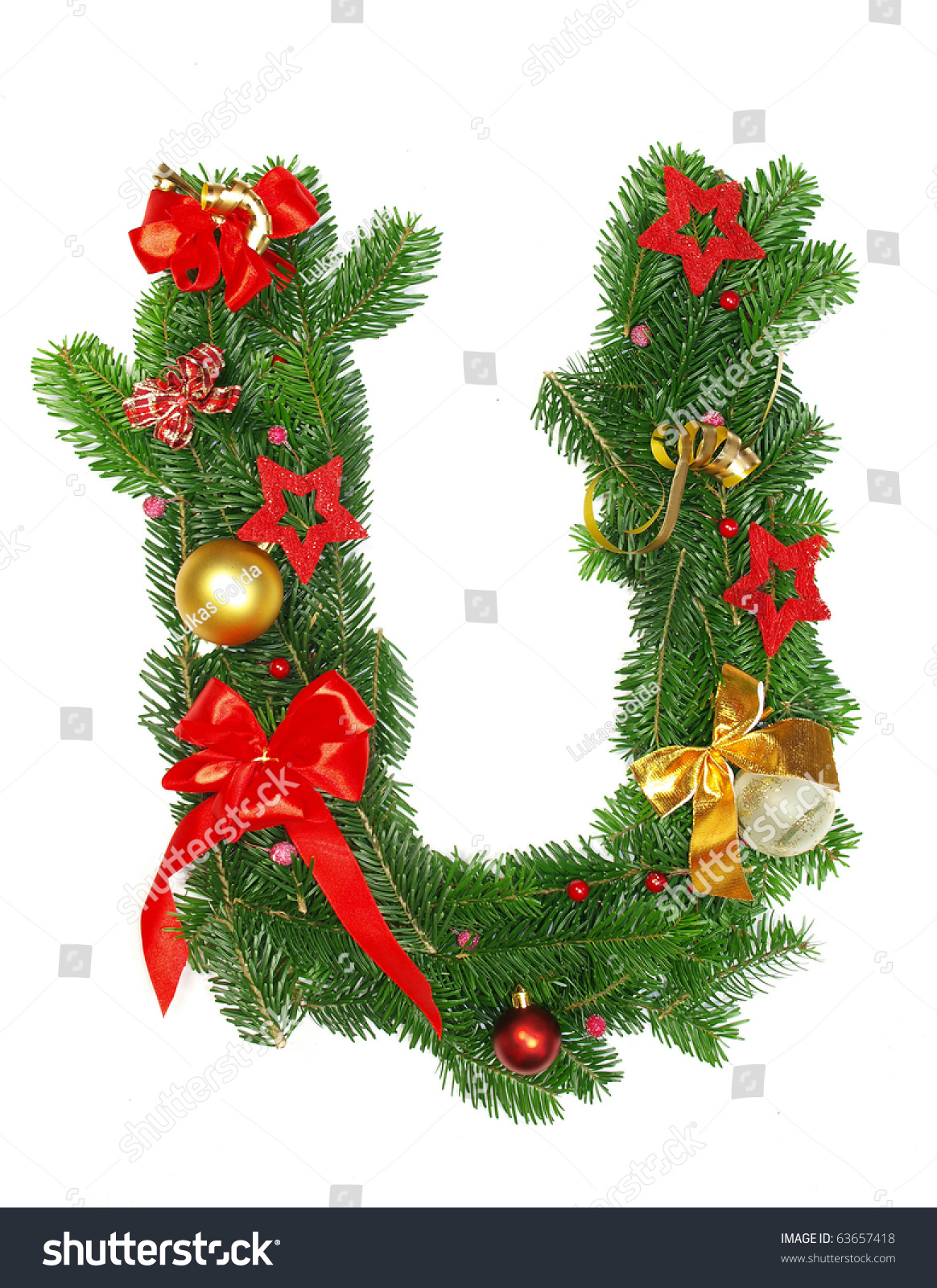 Christmas Alphabet Letter U Stock Photo 63657418 | Shutterstock with regard to Christmas Alphabet Letter U