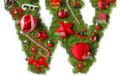 Christmas Alphabet Letter W Isolated On White Stock Photo - Alamy in Christmas Alphabet Letter W