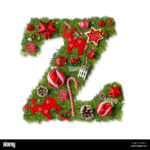 Christmas Alphabet Letter Z Isolated On White Stock Photo   Alamy Intended For Christmas Alphabet Letter Z