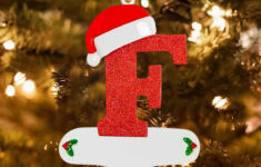 Christmas Alphabet Ornaments 26 Alphabet Personalized Ornaments throughout Alphabet Christmas Ornament