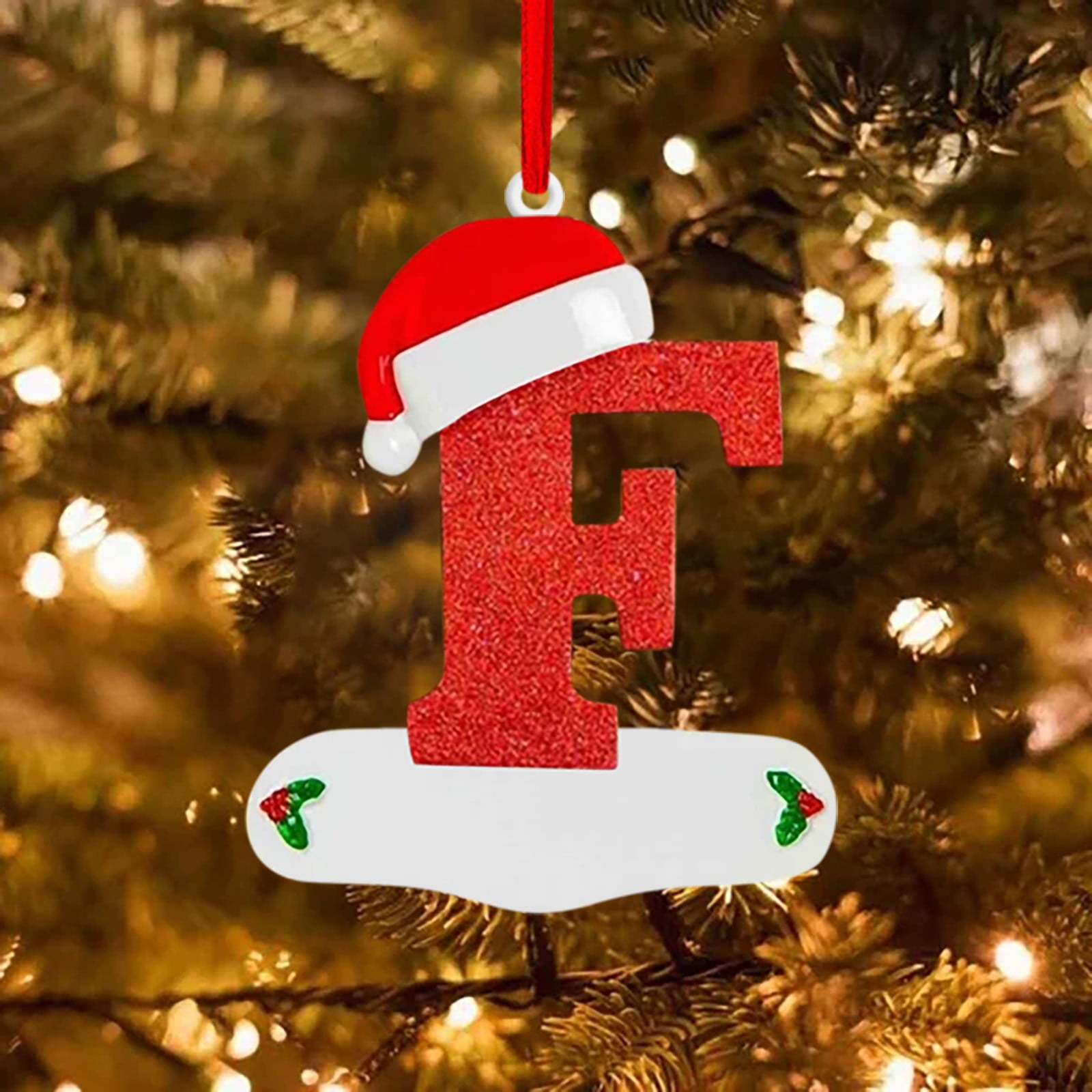 Christmas Alphabet Ornaments 26 Alphabet Personalized Ornaments throughout Alphabet Christmas Ornament