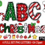 Christmas Alphabet Png Christmas Letters Numbers Clipart Santa With Christmas Alphabet Png