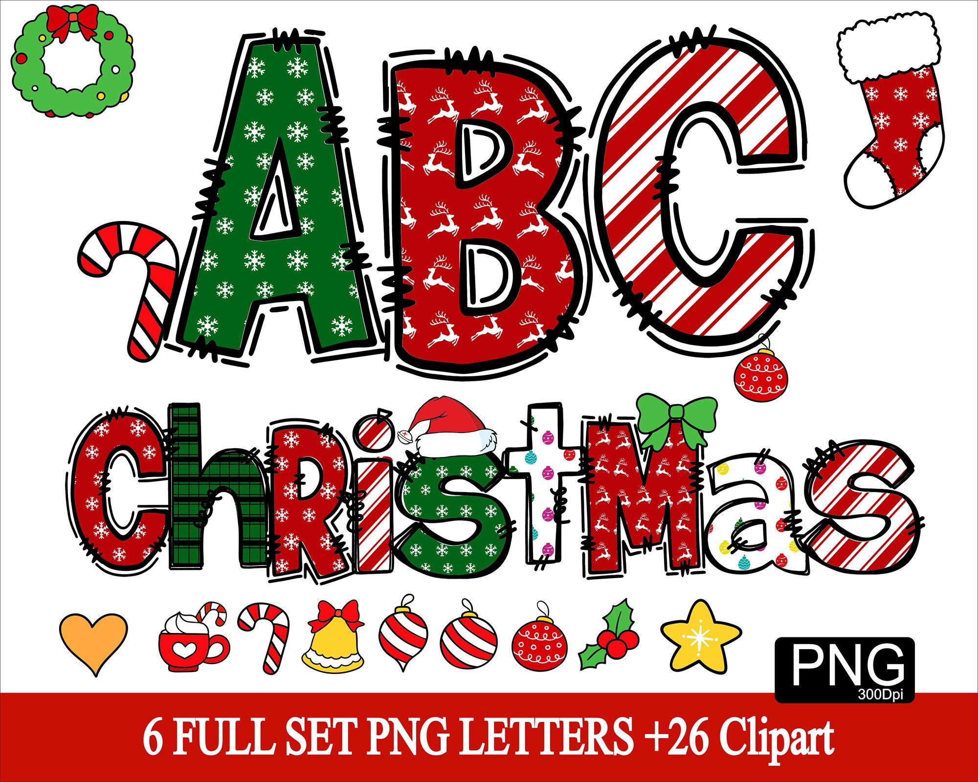 Christmas Alphabet Png Christmas Letters Numbers Clipart Santa with Christmas Alphabet Png