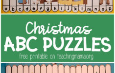 Christmas Alphabet Puzzles - Teaching Mama with Christmas Alphabet Puzzle