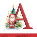 Christmas Alphabet Santa Father Christmas Festive Card Making Throughout S Is For Santa A Christmas Alphabet