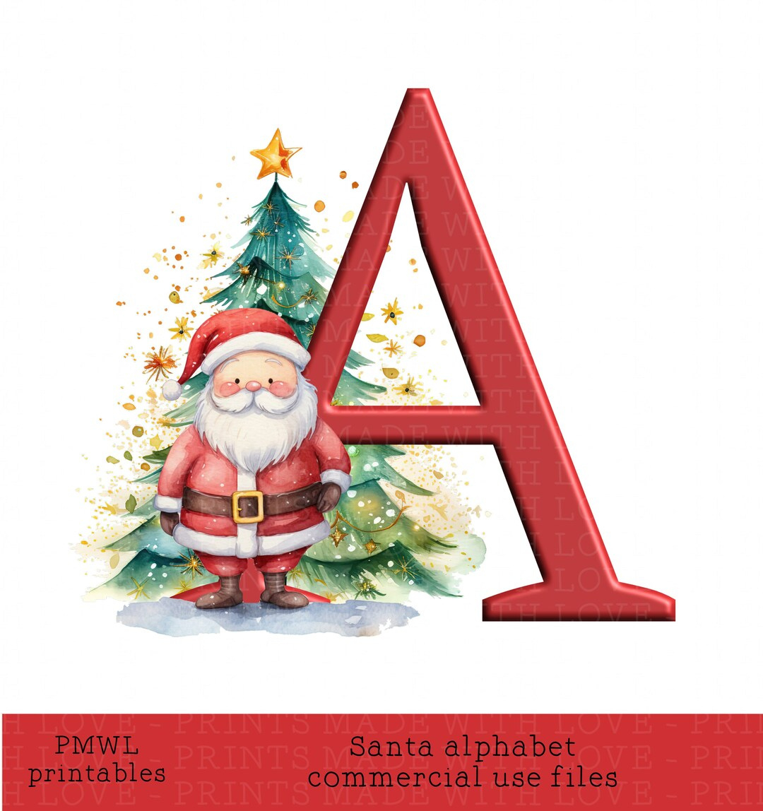 Christmas Alphabet Santa Father Christmas Festive Card Making throughout S Is For Santa A Christmas Alphabet