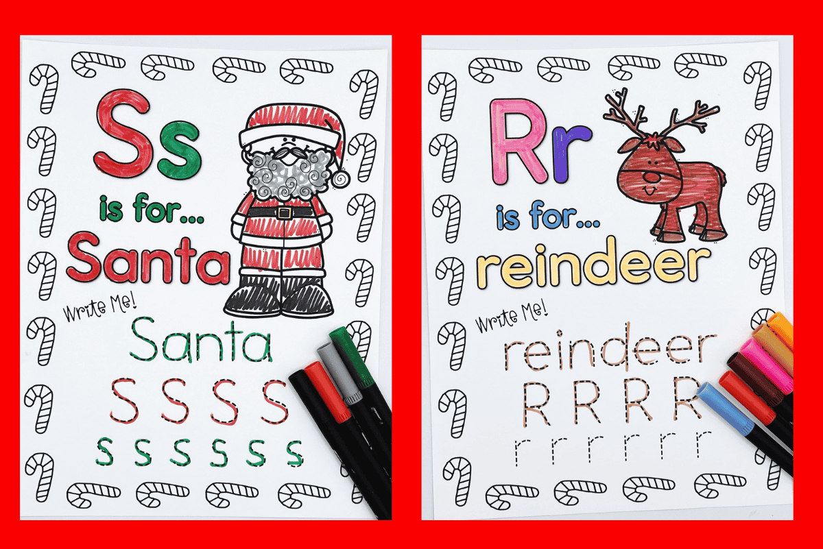 Christmas Alphabet Worksheets (26 Free Pages) throughout S Is For Santa A Christmas Alphabet