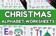 Christmas Alphabet Worksheets (26 Free Pages) with Christmas Alphabet Printables