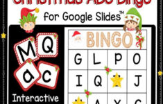 Christmas Interactive Digital Letter Bingo Game For Google Slides™ pertaining to Christmas Alphabet Bingo
