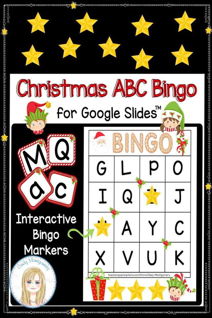 Christmas Interactive Digital Letter Bingo Game For Google Slides™ pertaining to Christmas Alphabet Bingo