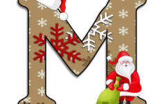 Christmas Letter M Decoration throughout Christmas Alphabet Letter M