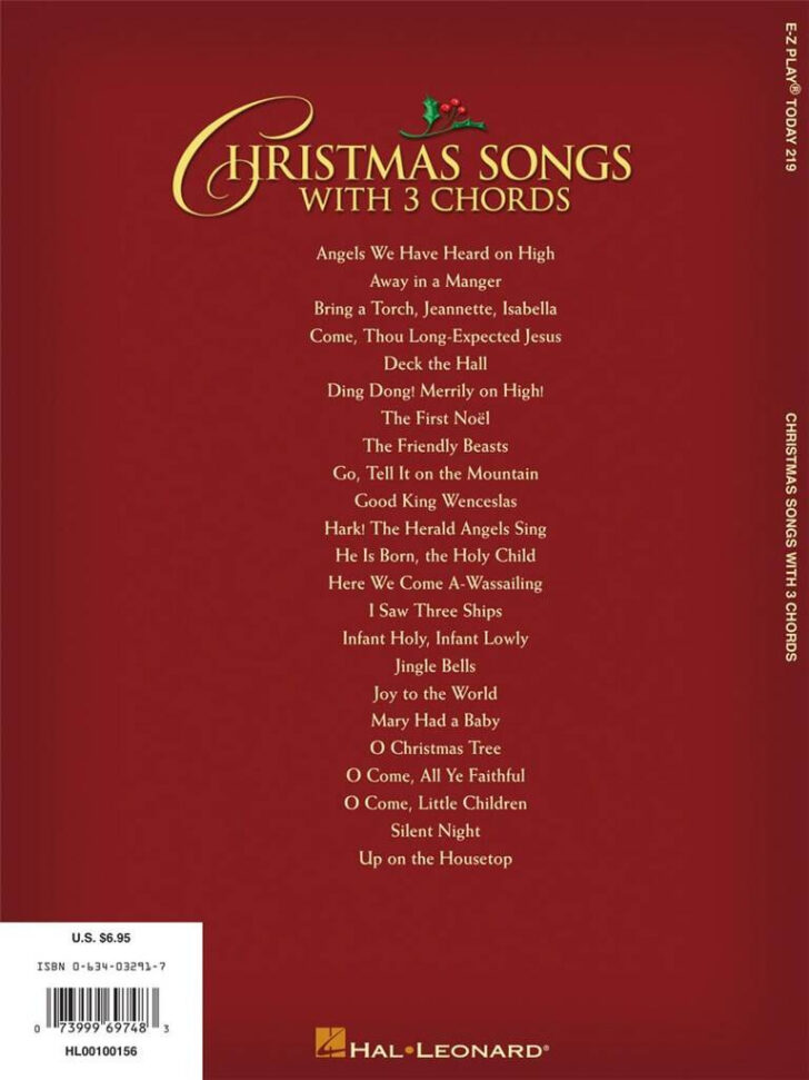 Alphabetical List of Christmas Songs A to Z