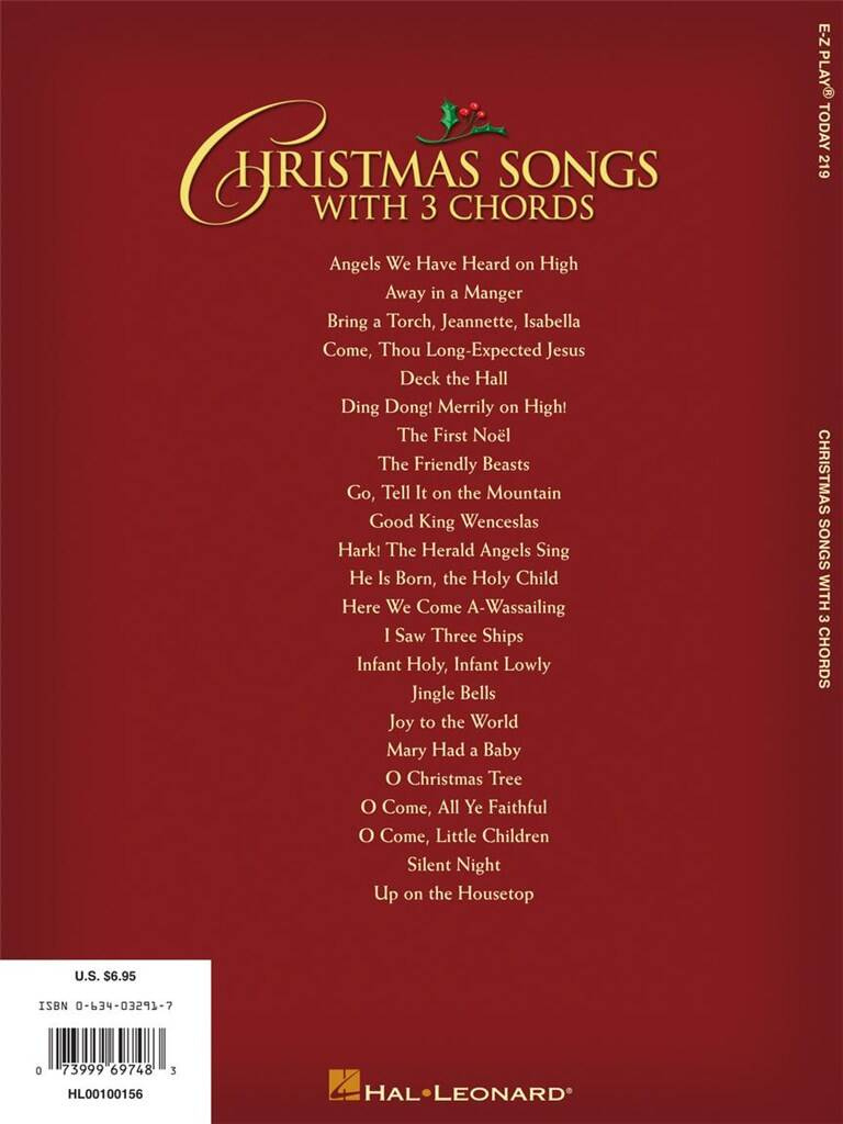 Christmas Songs With 3 Chords: Piano Solo | Musicroom intended for Alphabetical List Of Christmas Songs A To Z