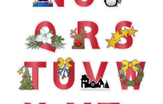 Christmas Things - Alphabet Stickers N-Z |D-1236360 pertaining to Christmas Things Alphabet