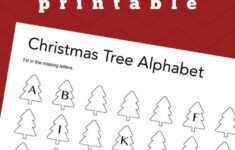 Christmas Tree Alphabet Worksheet – Free Download - B Honest Media inside Alphabet Christmas Tree Printable