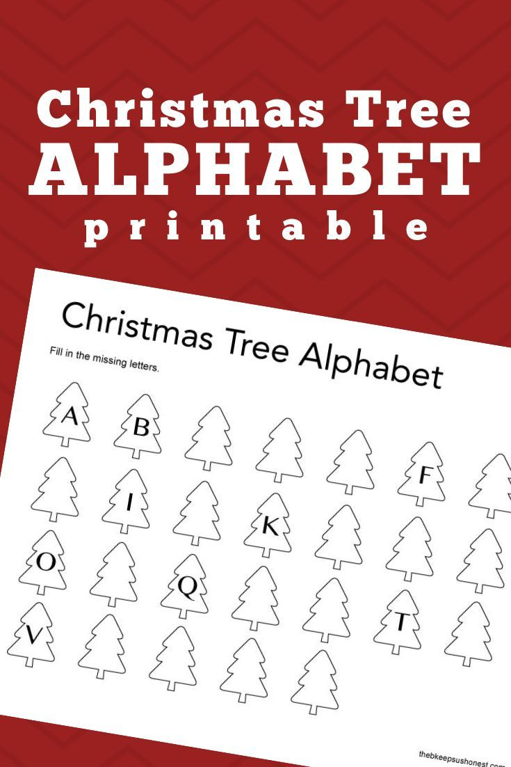 Christmas Tree Alphabet Worksheet – Free Download - B Honest Media inside Alphabet Christmas Tree Printable