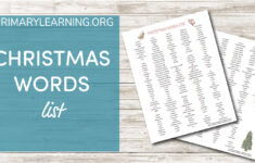 Christmas Words List From A To Z | Primarylearning within Christmas Carols List Alphabetical
