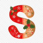 Cookie Letters Vector Png Images, Cookie Letter S With Christmas In Christmas Alphabet Letter S