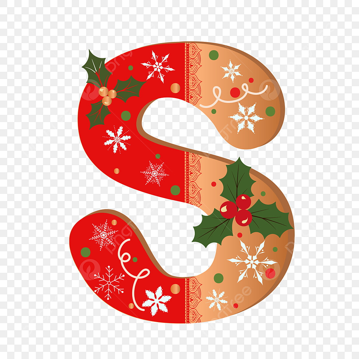 Cookie Letters Vector Png Images, Cookie Letter S With Christmas in Christmas Alphabet Letter S