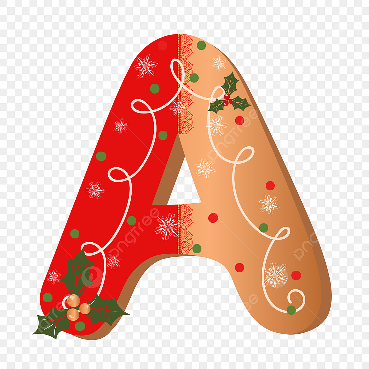 Cookies Alphabet Vector Design Images, Letter A Cookie Alphabet in Christmas Alphabet Letter A