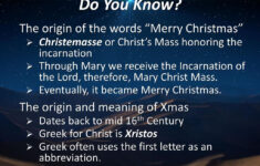 Do You Know? The Origin Of The Words “Merry Christmas” - Ppt Download intended for Alphabetical Meaning Of Christmas