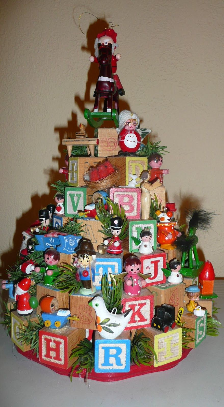 Family Heirloom Children&amp;#039;S Block Christmas Tree Diy-Craft Project within Christmas Alphabet Blocks