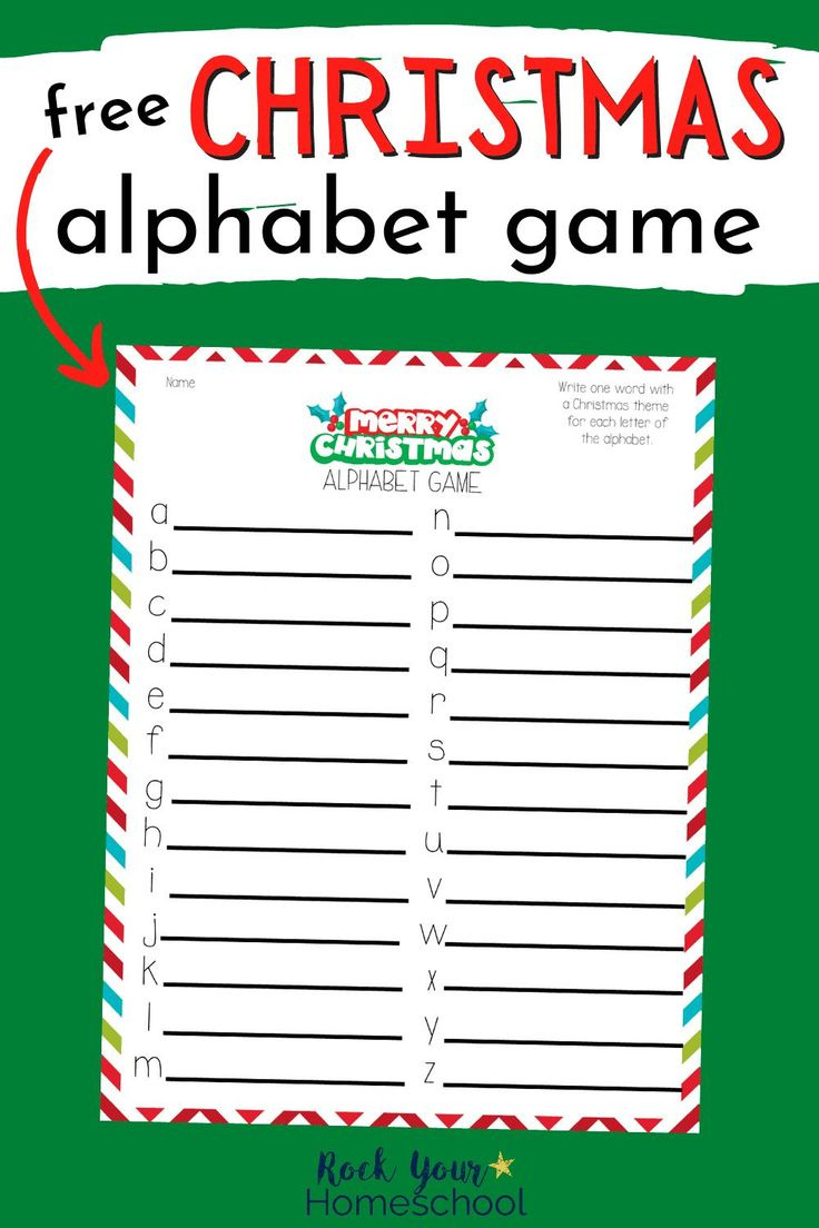 Free Christmas Alphabet Game For A Fun Holiday Activity in Christmas Alphabet Challenge