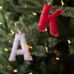 Free Pdf Pattern  Alphabet Felt Ornament Regarding Alphabet Christmas Ornament