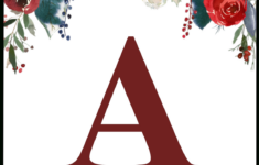 Free Printable Floral Christmas Banner Letters - Paper Trail Design intended for Christmas Alphabet Banner