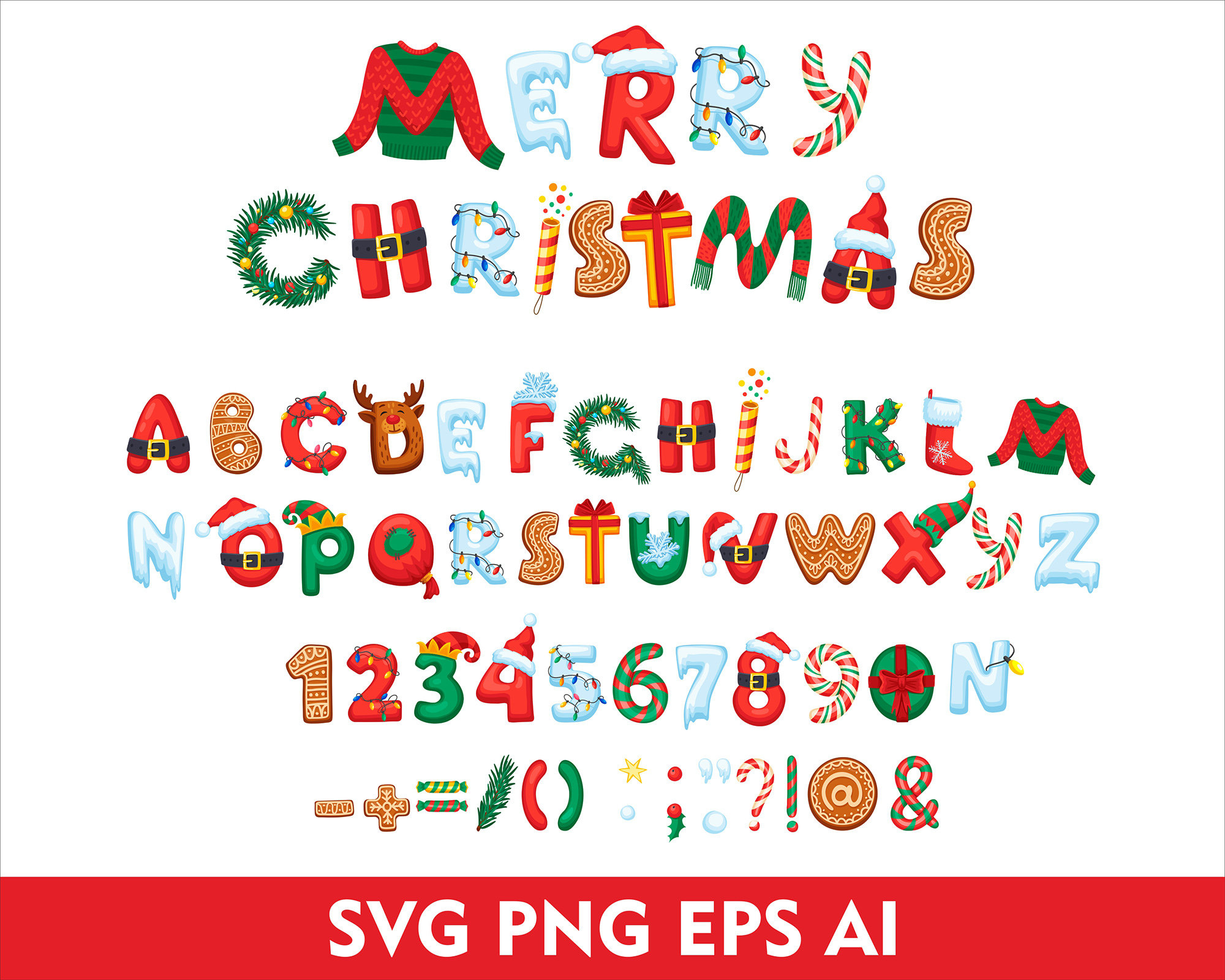 Frohe Weihnachten Alphabet Weihnachten Doodle Schrift Frohe Weihnachten Doodle Weihnachten Buchstaben Png Eps Svg Ai Schrift with Merry Christmas Alphabet