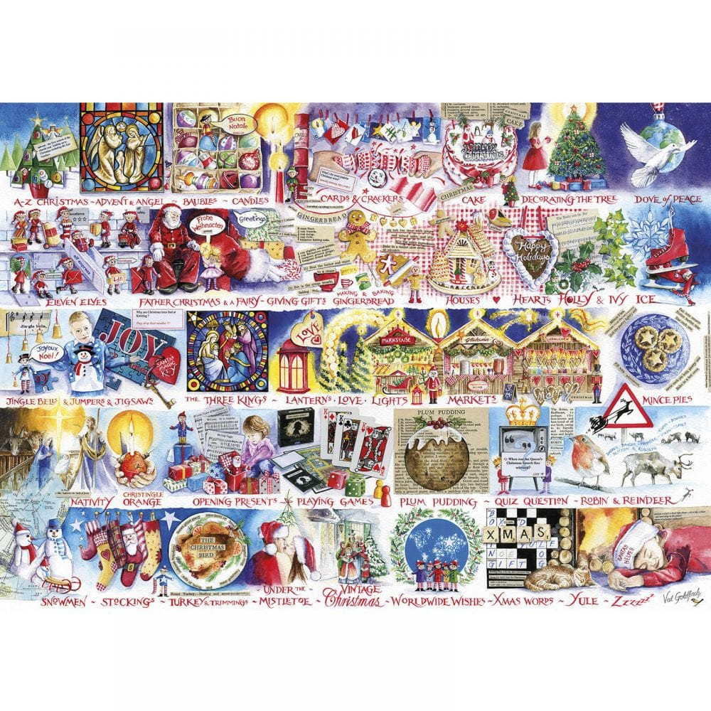 Gibsons Christmas Alphabet 1000 Piece Puzzle - Jigsaw Puzzles From within Christmas Alphabet Puzzle