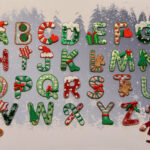 Larger Christmas Alphabet Letters Embroidered Motif Iron On | Ebay With Alphabet In Christmas Letters