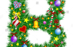 Letter B Christmas Decoration Alphabet Stock Vector (Royalty Free for Christmas Alphabet Letter B