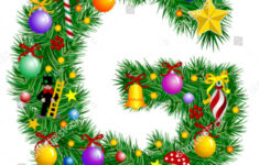 Letter G Christmas Tree Decoration Alphabet Stock Vector (Royalty intended for Christmas Alphabet Letter G