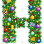 Letter H   Christbaumdekoration   Alphabet: Stock Vektorgrafik With Regard To Christmas Alphabet Letter H