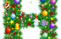 Letter H - Christbaumdekoration - Alphabet: Stock-Vektorgrafik with regard to Christmas Alphabet Letter H
