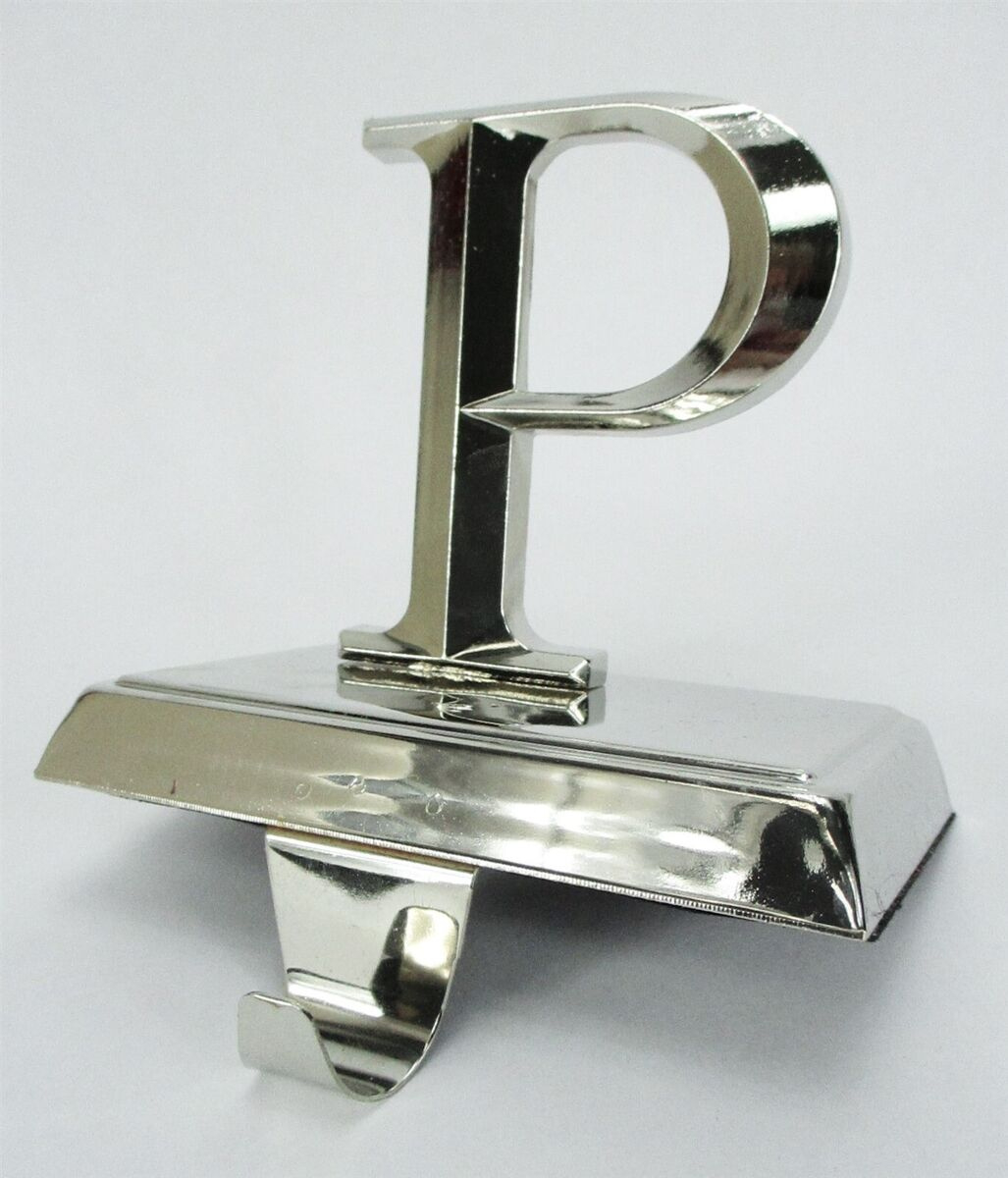 Letter Initial P Silver Monogram Stocking Holder Hanger Holiday Xmas Target pertaining to Alphabet Christmas Stocking Holder