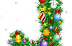 Letter J Christmas Tree Decoration Alphabet Stock Vector (Royalty with regard to Christmas Alphabet Letter J