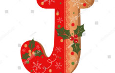 Letter J Cookie Alphabet Vector Christmas Stock Vector (Royalty throughout Christmas Alphabet Letter J