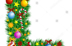 Letter L Christmas Tree Decoration Alphabet Stock Vector (Royalty for Christmas Alphabet Letter L