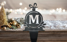 Letter M Stocking Hook inside Alphabet Christmas Stocking Holder