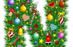 Letter N Christmas Decoration Alphabet Stock Vector (Royalty Free with regard to Christmas Alphabet Letter N