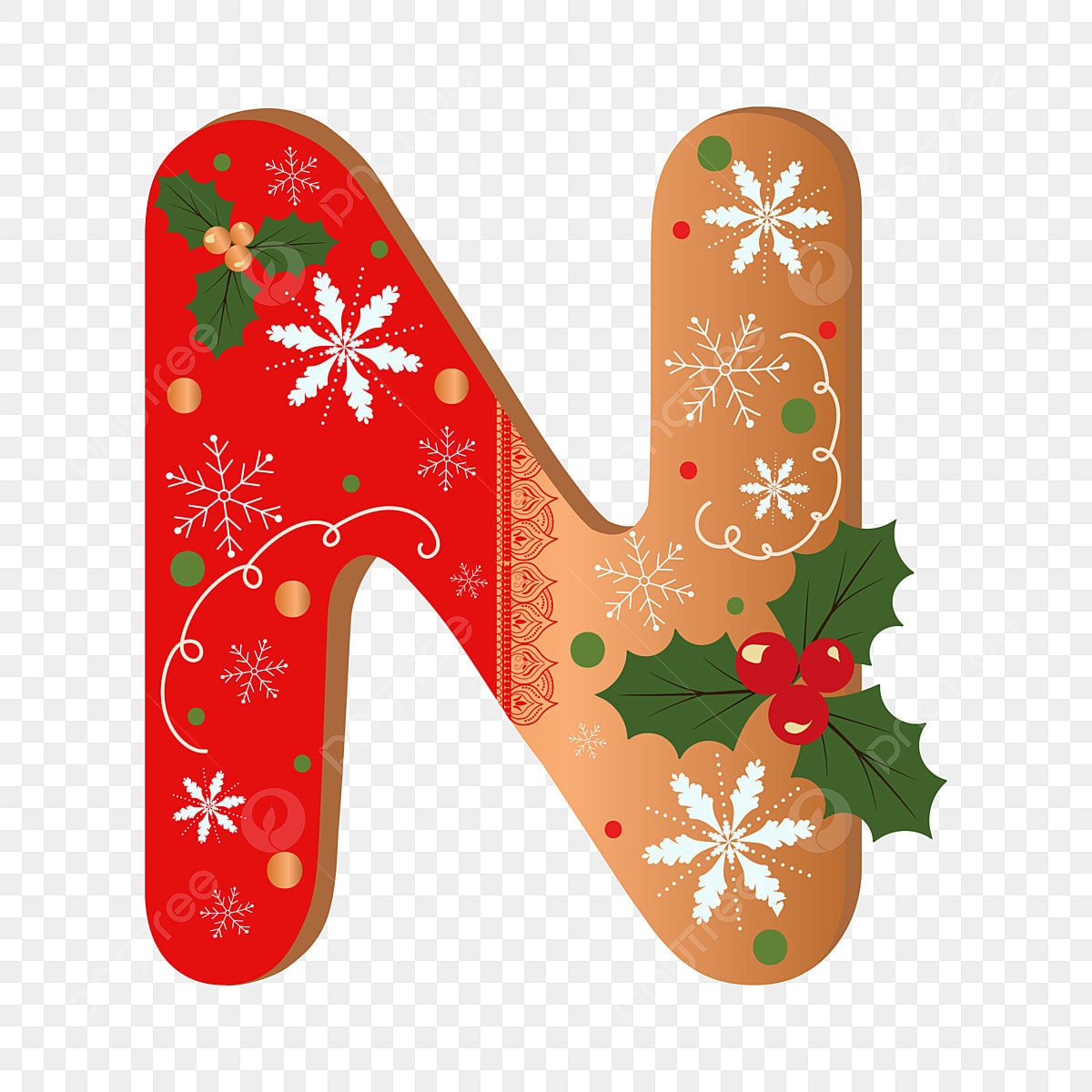 Letter N Vector Design Images, Cookie Letter N With Christmas with Alphabet Letters With Christmas Designs