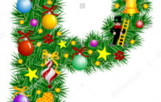 Letter P Christmas Tree Decoration Part Stock Vector (Royalty Free inside Christmas Alphabet Letter P