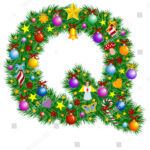 Letter Q Christmas Tree Decoration Alphabet Stock Vector (Royalty For Christmas Alphabet Letter Q