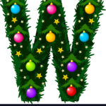 Letter W Font In The Form Of A Christmas Tree Vector Image Within Christmas Alphabet Letter W