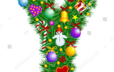 Letter Y Christmas Tree Decoration Alphabet Stock Vector (Royalty regarding Christmas Alphabet Letter Y