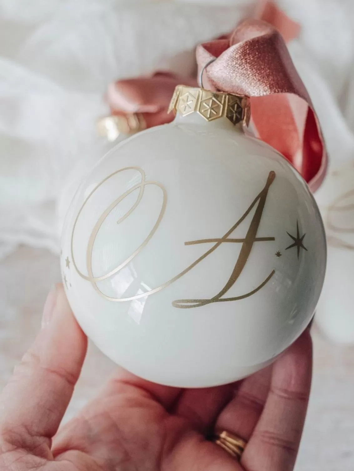 Luxury Alphabet Christmas Bauble - Holly &amp;amp; Co in Alphabet Christmas Baubles